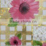 Newest Hot Sales Transparent Crystal Page Tablecloth With Floral Pattern Vinyl Straight/lace Edge thumbnail-1