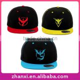 Hot selling high quality canvas cap unisex wholesale embroidery pokemon go hat