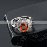 2016 High Quality Reasnable Price Orange Color Cubic Zirconia Ring in White Gold Plated Jewelry to India Snapdeal Flipkart thumbnail-4