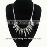 2013 Spike Rivet Punk Necklace with Rhinestone-N330036
