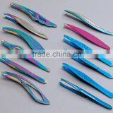 New Arrival Titanium Plating Eyebrow Tweezer/Stainless Steel Tweezers thumbnail-1