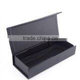 Chinese Factories Wholesale Custom High-grade PU Leather Jewelry Box, Black Beautiful Watch Box