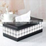 China Jinhua Wholesale Luxury Tissue Boxes, Decorative Pattern Leather Family Tissue Box