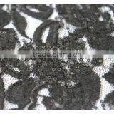 Latest Design Thin Net Embroidered Sequin Fabric, Black Flower Embroidery Sequin Fabric Textile for Dress thumbnail-3