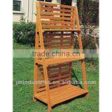 Three Shelves Wooden Flower Pot Stands With Lattice thumbnail-1