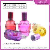 12ml Colorful Empty Stainless Steel Roller Ball Roll on Glass Bottle With Aluminum Cap