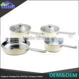 Wholesale Fry Pan Saucepan Saucepan Stainless Steel Kitchen Cookware With Clear Glass Lid thumbnail-3