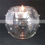 Mercury Round Glass Tealight Candle Holder Made in China thumbnail-1