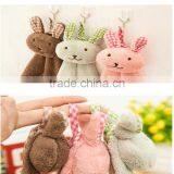 N105 Little Girls Cute Rabbit Jacquard Small Square Towel for Wholesale Yiwu Factory thumbnail-4