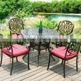 2017 Hot Selling Cast Aluminum Patio Furniture Outdoor Round Table 4 Seater Chairs thumbnail-1