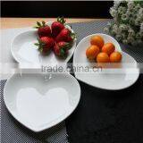 Personalized Special White Hotel Porcelain Dish Plate With Heart Shape