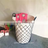 Home Wire Double Laundry Hamper with Liner