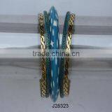 Brass and Resin Mosaic Bracelets thumbnail-1
