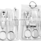 transparent pvc bag packing beauty manicure set for women gift