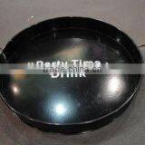 Round Galvanized Metal Tray With Handle thumbnail-1