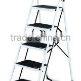 5 Steps Folding Step Ladder With Safety Rail