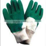 Sunnyhope10"yellow Liner Green ChipT/C Latex Palm Coated Gloves,free Sample Gloves thumbnail-2