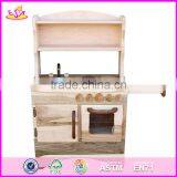 2017 New Products Children Cooking Set Wooden Pink Play Kitchen W10C263 thumbnail-6