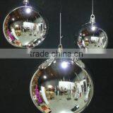 Cheap LARGE SHINY SILVER 200MM PLASTIC CHRISTMAS BALL 8" DIAMETER OUTDOOR ORNAMENT thumbnail-2