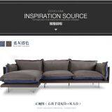 Beige Modern Leather Sectional Sofa thumbnail-4