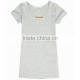 Manufacturer Women New T-shirt 2016 Ladies High Quality Gray Cotton T-shirt Casual Sport New Pattern T-shirt thumbnail-2