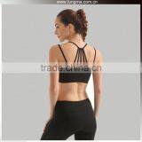 Latest Fashion Customized Gym Fitness Activewear Mesh Support Strappy Sports Bra thumbnail-3
