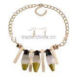 Europe and the United States Fashion Multiple Big Resin Gems Pendant Necklace thumbnail-4