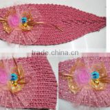 Fashion knitted acrylic designer new arrival lace owl HOT hair band