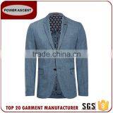 New 2017 European Polyester Viscose Denim Fashion Custom Made Jacket Latest Suit Styles For Men thumbnail-1