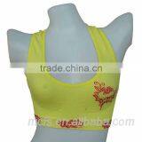 Flower Yellow Bra Top Wireless Girls Underwear Tube Bra Seamless Sexy Bra Lingerie thumbnail-1
