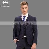 Daynoliao Latest Design 3 Pieces Business Suits Wholesale Navy Check Slim Men Suits for Wedding thumbnail-2