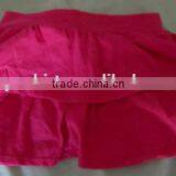 Cupcake Pageant Dresses NEW Girls Skort Tiered Skirt Toddler Girls Ruffle Rose Red Cotton Skirt Solid Color Falbala Skirt thumbnail-1
