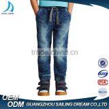 Bulk Wholesale Snowflake Wash Sky Blue Jeans Pants for Boys thumbnail-1