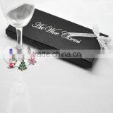 Cheap Wholesale Bar Accessories Table Decorations Christmas Wine Glass Charms Rings With Box thumbnail-3