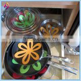 Colorful Customized Non-woven Flower Felt Pot Holder Pan Cookware Protectors
