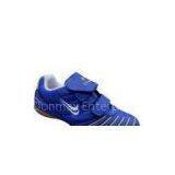 Custom Waterproof PU / Mesh / EVA / Rubber Blue Walking Childrens Soccer Shoes thumbnail-1