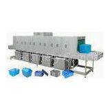 Steam / Electricity Heating Turnover Crate Washer For Food Industry