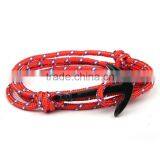 Men Beaded Charm Wrist Band Anchor Bracelet thumbnail-3