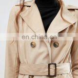 High Quality Womens Double-breasted Coat Long Belt Dust Coat Fitted Woman Trench Coat S/M/L/XL thumbnail-4