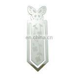 Custom Zinc Alloy Silver Butterfly Paper Bookmark
