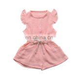 Cute Baby Rompers Girl Summer Flutter Sleeve Single Breasted Baby Jumpsuit With Pocket Design Baby Onesie Kids Clothes 1-5T thumbnail-5