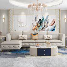 Microfiber Leather Light Luxury Sofa Modern Italian Leather Sofa Combination Simple Living Room Corner Leather Sofa thumbnail-1