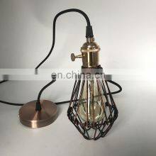 Loft Industry Iron Art Vintage Pendant Light Wire Cage Restaurant Decorative Hanging Pendant Light thumbnail-2