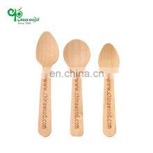 Yada Custom Eco-friendly Printed Wooden Tea Spoon Disposable Wood Spoons 95mm Small Round Ice Cream Spoon in Bulk thumbnail-5
