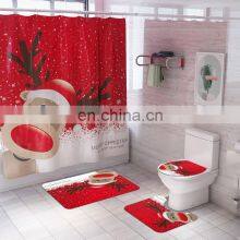 Luxury Latest Bathroom Shower Curtains And Rugs Set thumbnail-3