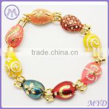 High quality colorful hand enamel faberge egg bracelet