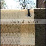 Ivory / Khaki / Brown Striped Outdoor Privacy Screen Net Mesh For Deck, Balcony, Fence, Pool or Patio. 34" H x 184" L INCHES thumbnail-3