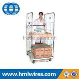 2 sides collapsible nesting warehouse rolling storage containers