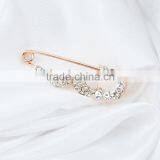 Unique Design Rhinestone And Pearl Mustache Brooches Pin Beard thumbnail-2