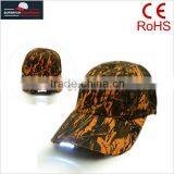 Manufacturing Orange Camouflage Watery Oak Camo LED Hunting Caps and Hats Quality Choice